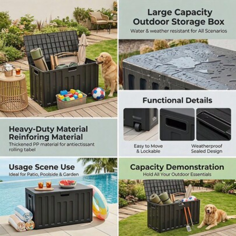 Large Capacity Outdoor Storage - Gardening Tools Wooden recension och pris