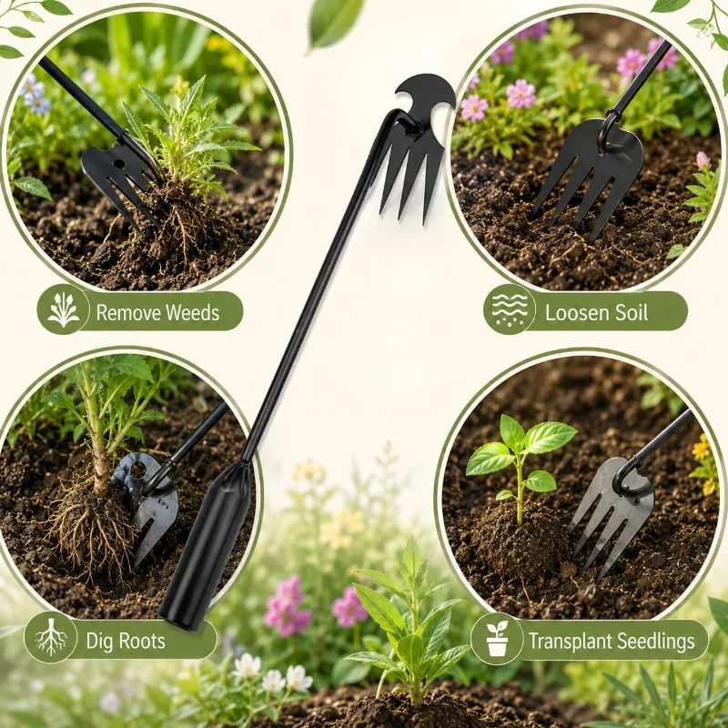 2 in 1 Garden Rake Manual Seed - Gardening Tools Shovel recension och pris
