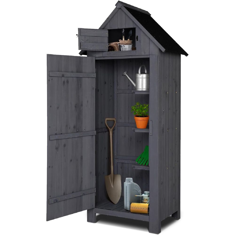 Outdoor Wooden Storage Shed, G - Gardening Tools Wooden recension och pris