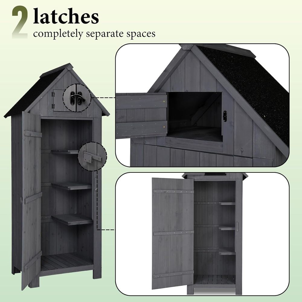 Outdoor Wooden Storage Shed, G - Gardening Tools Wooden recension och pris