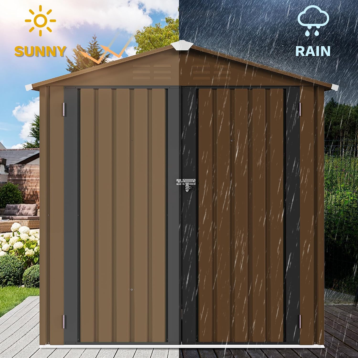 6x4ft Metal Outdoor Storage Sh - Gardening Tools In recension och pris