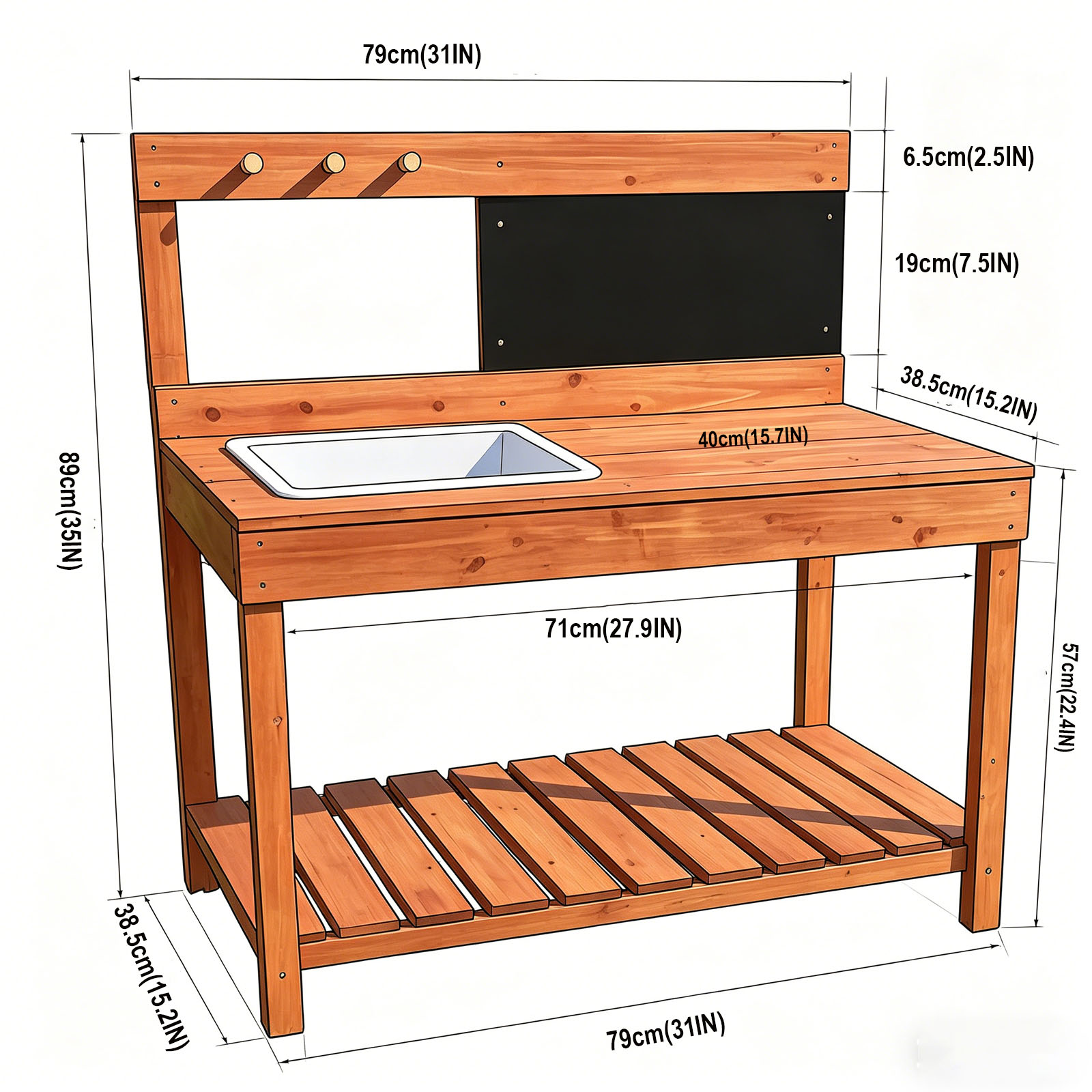 Wooden Potting Benches For Chi - Gardening Tools Wooden recension och pris