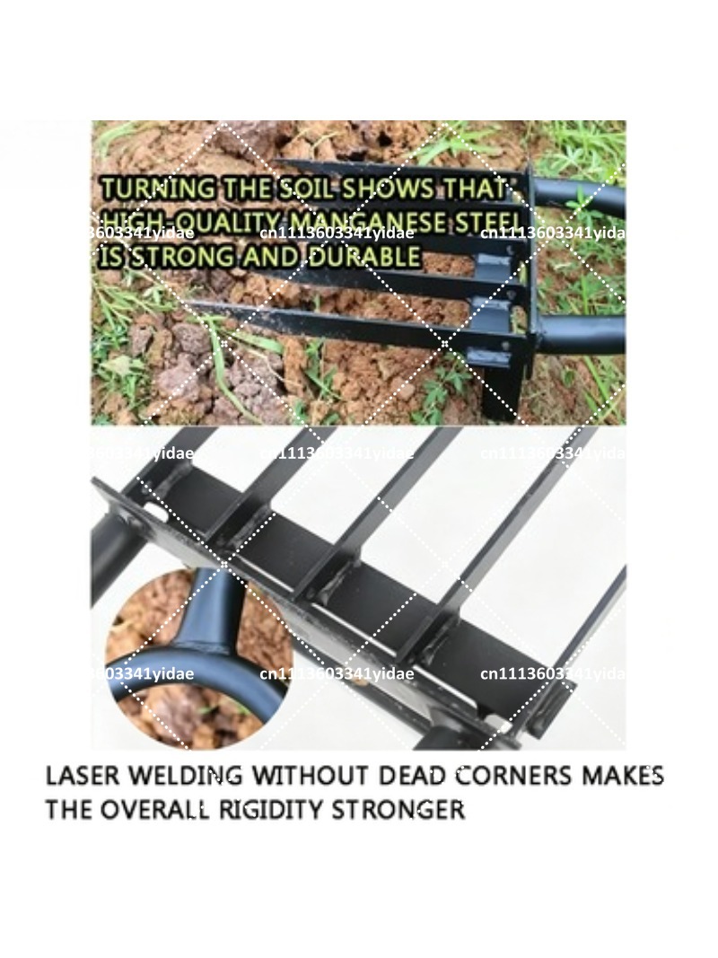Steel Garden Fork Manual Soil  - Gardening Tools Shovel recension och pris
