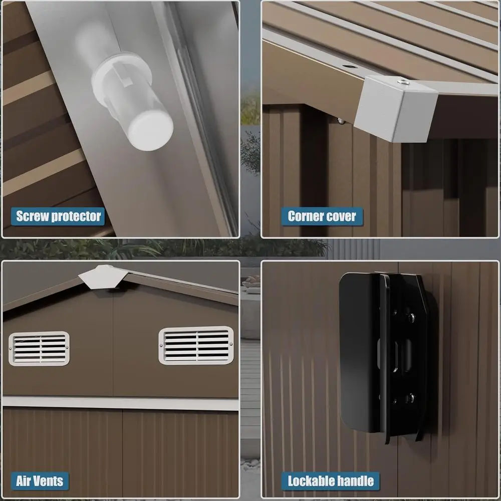 10T x 8T Outdoor Metal Storage - Gardening Tools In recension och pris