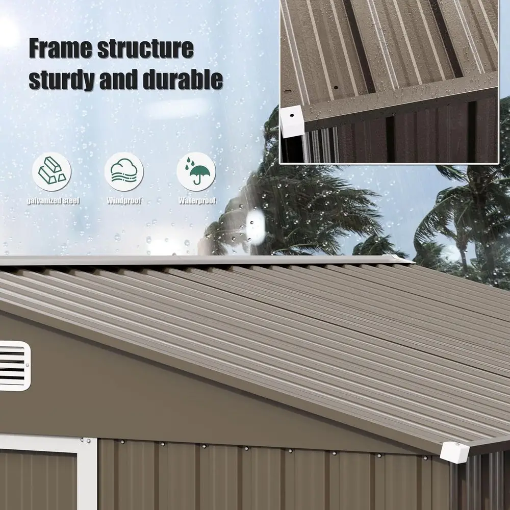 10T x 8T Outdoor Metal Storage - Gardening Tools In recension och pris