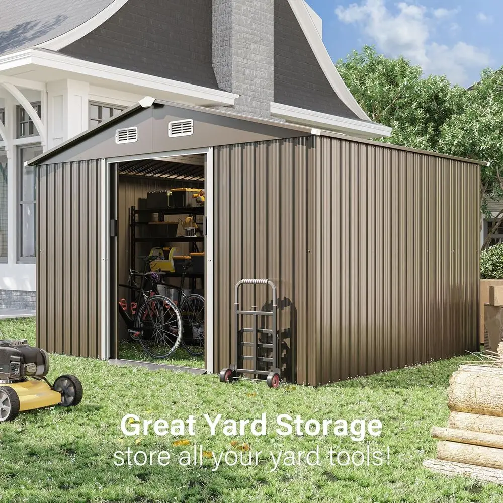 10T x 8T Outdoor Metal Storage - Gardening Tools In recension och pris