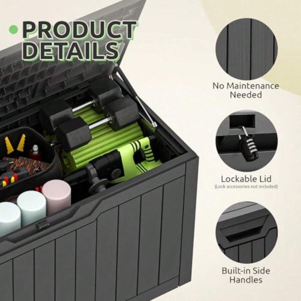 80 Gallon Waterproof Deck Box  - Gardening Tools Wooden recension och pris
